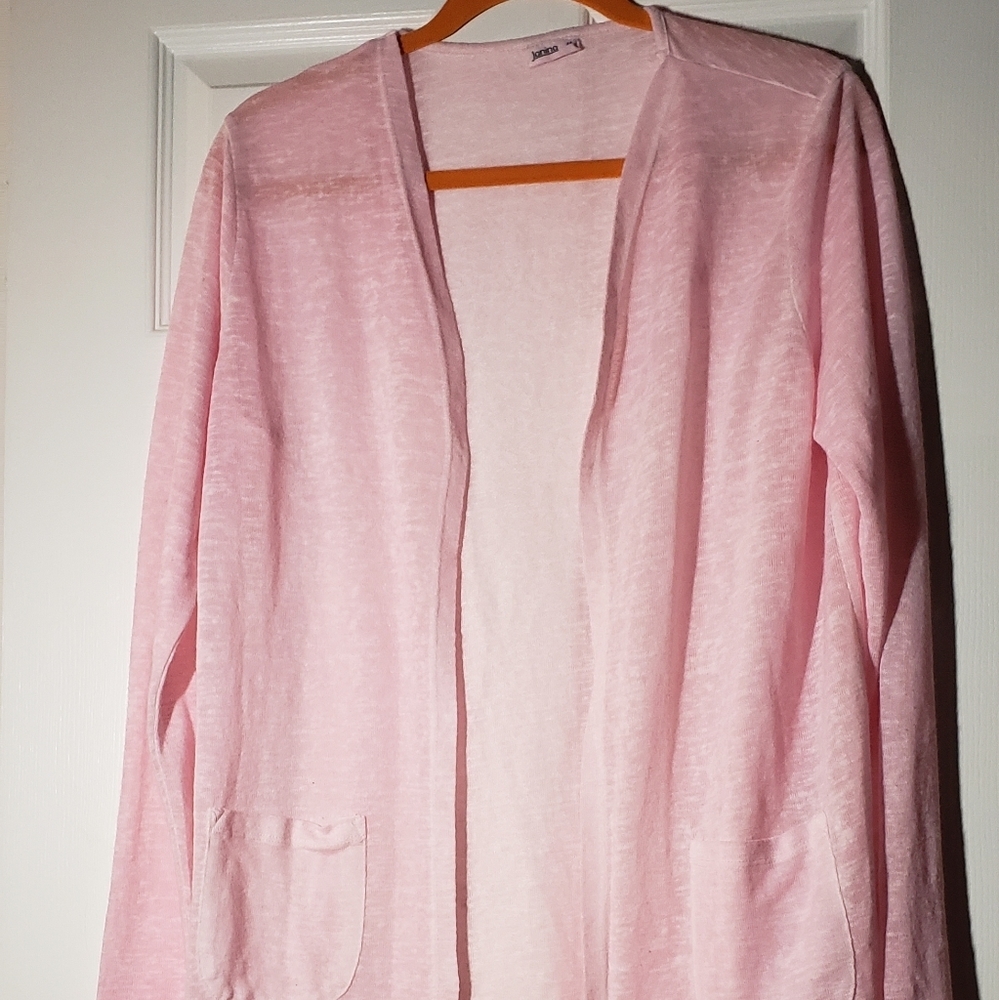 JANINA LACE TRIMMED OPEN CARDIGAN SWEATER